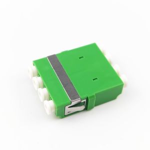 Buy cheap 4 Ports Green LC APC Optic Fiber Adapter Earless Square Coupler for FTTH Performance from wholesalers