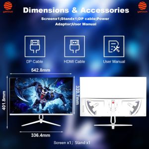Buy cheap QHD / UHD Resolution 180Hz 23.8 Inch PC Gaming Monitor IPS Panel Adjustable Bracket from wholesalers