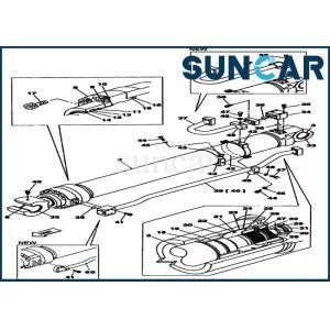 Buy cheap LZ00484 Dipper Repair Seal Kit Case CX350 Excavator Cylinder Replacement Service Kit from wholesalers
