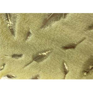 230GSM Feather Pattern Bronzing Minky Plush Fabric For Baby
