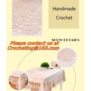 Handmade Table Cloth Crochet Table Runner Dining Party Tablecloth Lace
