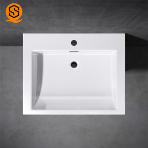 Buy cheap Fireproof Solid Surface Wash Basin Lavabo White Pedestal Wash Basin from wholesalers