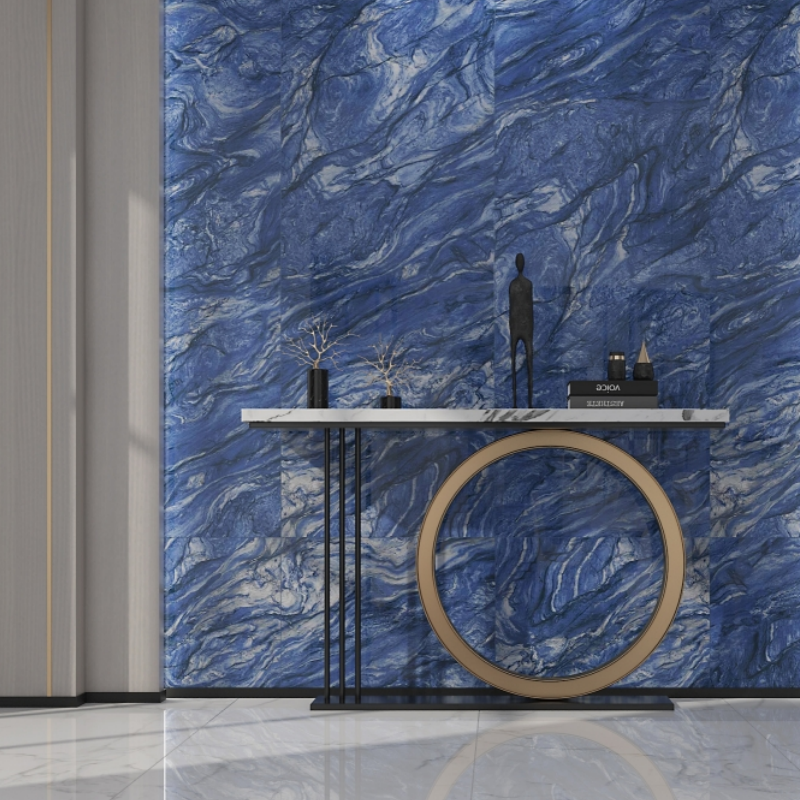 Buy cheap Blue Body Indoor Porcelain Tiles with 9mm Thickness and 800x2600mm Size for Unique Patterns from wholesalers