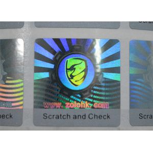 Buy cheap Hologram sticker with scratch layer printing for security use from wholesalers