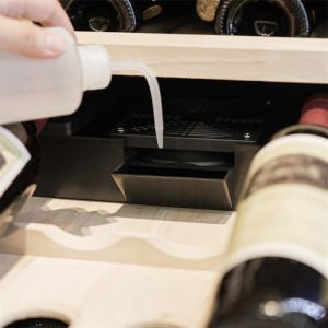 Buy cheap Beverage Fridge Cabinet Furniture Vertical Red Wood Wine Cooler from wholesalers