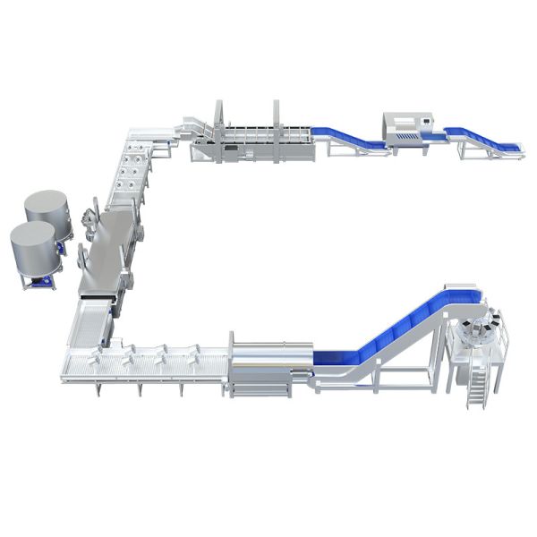 Customized Fully Automatic Potato Chips Production Line Washing/Frying/Packing