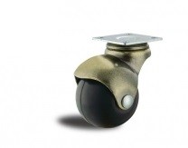 Buy cheap 2" threaded stem ball caster black rubber caster, 2" ball caster, furniture castors from wholesalers
