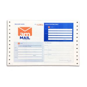 Rectangular Courier Air Waybill Customized Airway Bill With Carbon