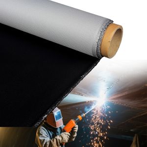 Buy cheap 460 g/sqm 0.41 mm PU Coated Fiberglass Fabric with 1m to 1.55m Width for High Temperature Protection from wholesalers
