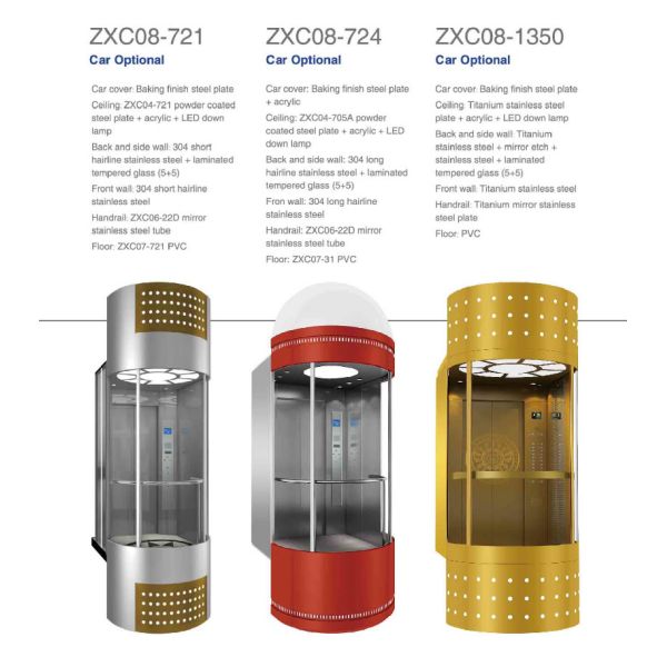 Sightseeing lift ZXC08-721, ZXC08-724, ZXC08-1350