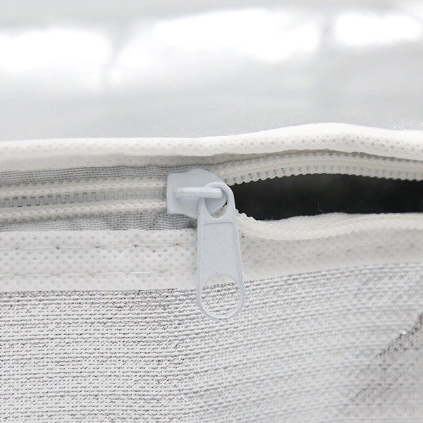 White Promotional Non Woven Material aluminum cooler bag thermal bag with Zipper