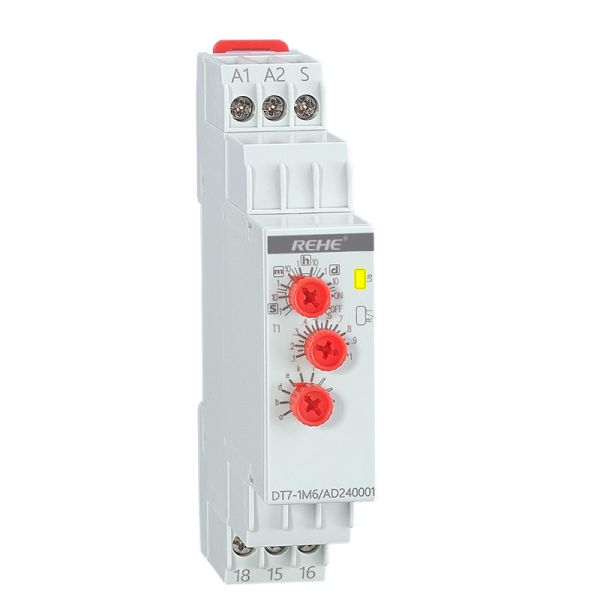 DT7-1M6 DIN rail Electronic Programmable 10 Functions Relay Multi function Relay