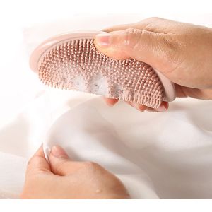 Silicone Soap Dish Brush With Drain, Soap Holder Soap Box Shower Dish Soft