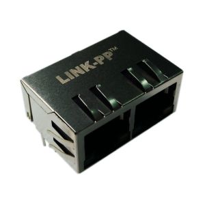 Buy cheap XFATM6F-CLxu2-4MS Dual Port Rj45 Jack 10/100Base-T Shield W/LED from wholesalers