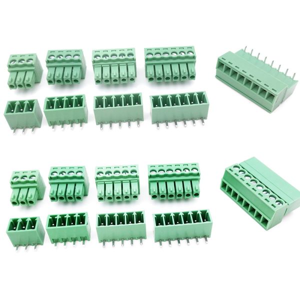 3.5mm Pitch PCB Pluggable Screw Terminal Blocks Plug + Right Angle or Straight