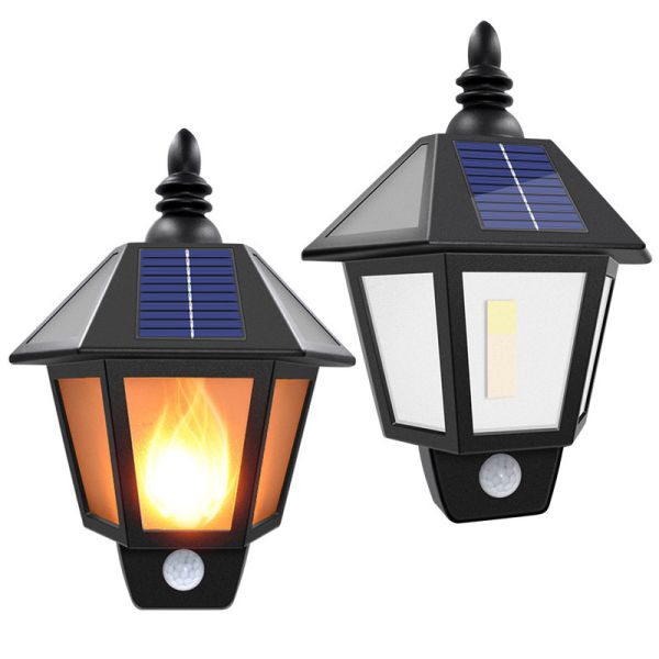 Buy cheap Motion Sensor Solar Power Outdoor Flame Flickering Wall Mount LED Light for Garden Landscape Security Lighting Lamp from wholesalers