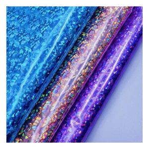 Buy cheap PU Holographic Mirror Synthetic Leather for Shoes Vanity Case Bag Notebook Faux Leather Fabric from wholesalers