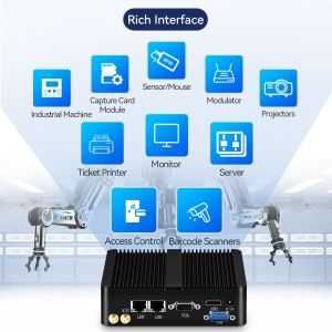 Intel Celeron J6412 Industrial Fanless PC With Dual LAN And DDR4 Up To 16GB