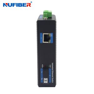 NUFIBER Din Rail 10/100/1000M Fiber To UTP Converter 24V Unmanaged Industrial