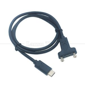 Buy cheap Customization USB3.1 Gen2 Screw Locking Stud USB Type C 3.1 Panel Mount Extension Cable from wholesalers