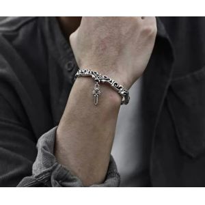 Buy cheap Viking Style Twisted Braided Pattern Copper Balance Bracelet from wholesalers