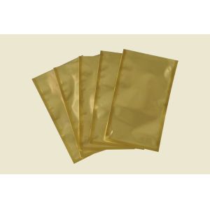Buy cheap Gold Printing Aluminum Foil Flat Plastic Bags with Clear Window from wholesalers