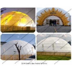 Huge Event Dome Tent White Color , 40m Giant Dome Tent 70-100km / H Wind Load