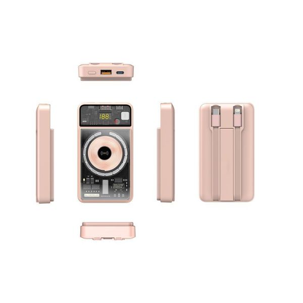 Buy cheap 10000mAh Multi Device Power Bank Wireless Charging Built In Cable For IPhone / Android from wholesalers