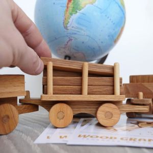 Buy cheap Mobile Handmade Wooden Toys Trucks Hand Sanded With Simple Design from wholesalers