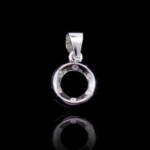 Buy cheap Star Style Silver Cubic Zirconia Pendant For Anniversary , Engagement from wholesalers