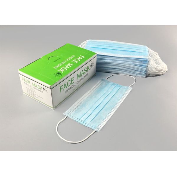 Surgical Disposable Face Mask With Elastic Ear Loop Environmental Friendly