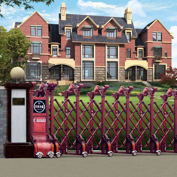 Bodun Automatic Retractable Gate Stainless Steel Telescopic Folding Security