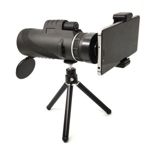 12x50 High Power Monocular Telescope With Smartphone Adapter And Tripod