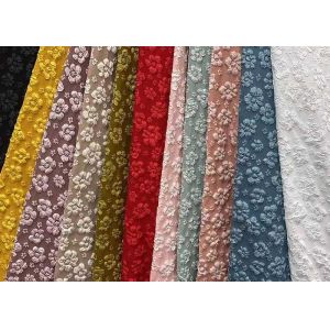 Buy cheap Embossing Pattern 145cm Upholstery Jacquard Fabric Embroidered Anti Mildew from wholesalers