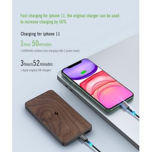 USB-C Portable Wireless Power Bank 10000mAh For Mobile Phone Charging