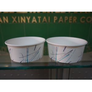 Custom Print Ice Cream Paper Cups Disposable Salad Bowl With Lids
