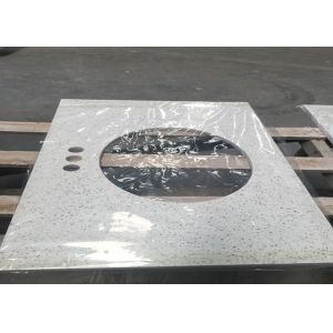 Meduim Grain Solid Surface Quartz Countertops , Commecial Quartz Composite