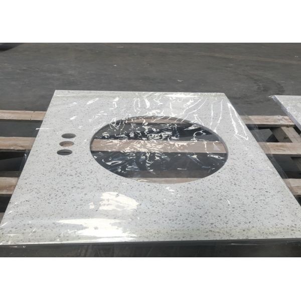 Meduim Grain Solid Surface Quartz Countertops , Commecial Quartz Composite