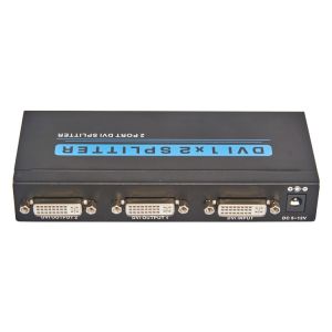 Signal Transmission 3.4Gbps Serial Link 1x2 DVI Splitter