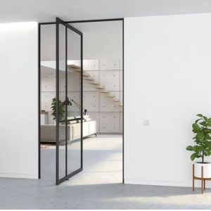 Buy cheap Frameless Glass Pivot Door with Easy Cleaning and Energy Saving Aluminum Alloy Construction from wholesalers