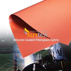 Buy cheap Double Sided Silicone Coated Fiberglass Fabric 800℃ Protective Welding Blanket with 50 m / 100 m Roll Length from wholesalers