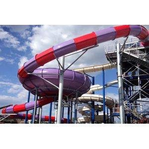 Fiberglass Amusement Park Rides Super Behemoth Bowl Water Slide Customized