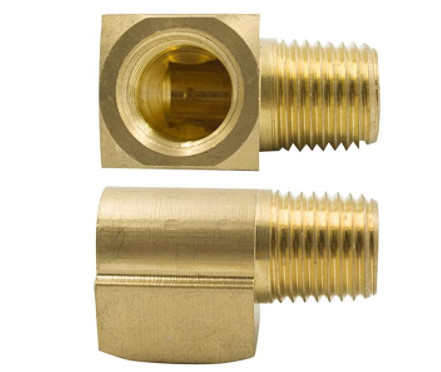 CNC 1/4" NPT Pipe Brass 90 Degree Street Elbow Lead Free