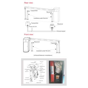 Rushless DC Motor Flap Barrier Turnstile 90° Folding Arm Stainless Steel
