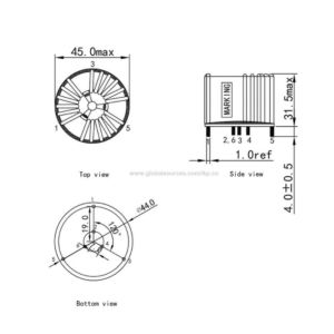 Horizontal Type Double Toroidal Mn-zn Cores Common Mode Power Line Choke with