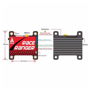 Buy cheap AKK VTX 5.8G 1.6W Long Range Transmitter 5.8Ghz 1000mW 2000mW 3000mW FPV VTX 40CH from wholesalers