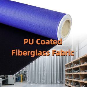 Buy cheap Waterproof PU Coated Fiberglass Fabric with 460 g/sqm Weight 0.41 mm Thickness and 1800C Temperature Resistance from wholesalers