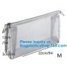 Buy cheap Travel Toiletry PouchCustom Small Portable White Mesh Zipper Cosmetic Bag With Leather Trim/Ladies Eco Makeup Hand Bag from wholesalers