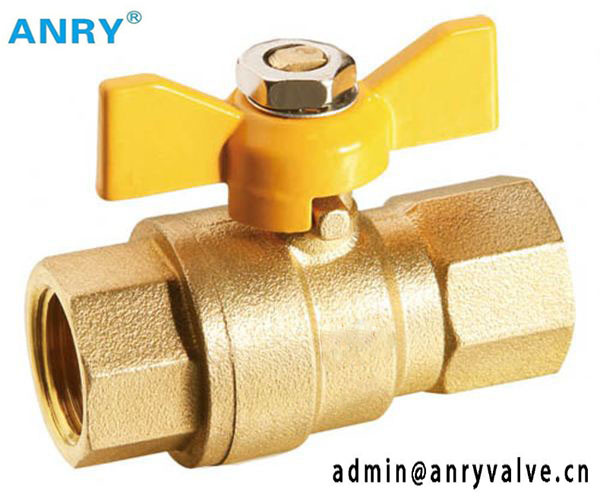 Quality DIN3202 DN25 Threaded Brass Body PTFE Seat Ball Valve for sale