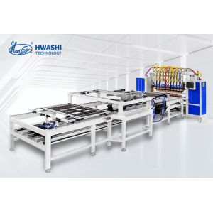 Buy cheap Hwashi Automatic Multi Point Refrigerating Condenser Wire Mesh Spot Welding Machine Low Carbon Steel Wire Mesh Welding from wholesalers